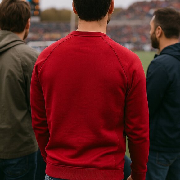 Armani Exchange Men’s Red Logo Sweatshirt Size M - Picture 2 of 7